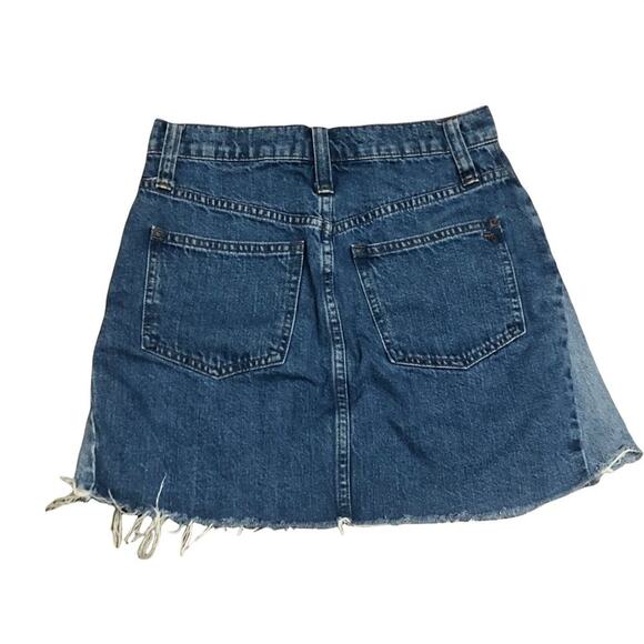 Madewell Women's Rigid Denim A-Line Mini Skirt: Pieced Edition SIZE 25 - Picture 5 of 8